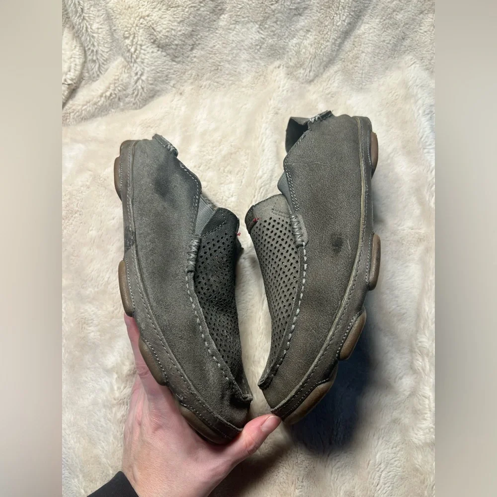 Olukai Slip On Mens 10.5 Moloa Kohana Suede Perforated Shoes